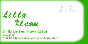 lilla klemm business card